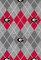 Sykel Enterprises-University of Georgia Fleece Fabric-Georgia Bulldogs Heather Argyle Fleece Blanket Fabric-Sold by the yard
